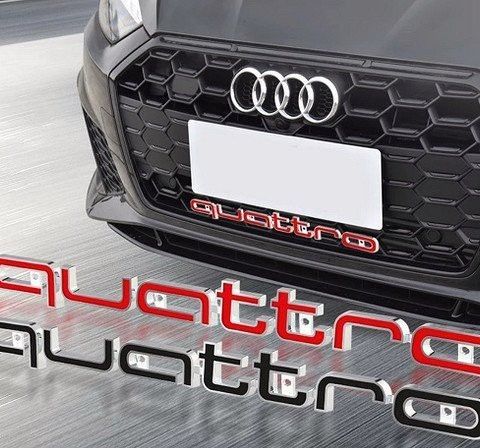 Quattro grill emblem Audi A3 A4 A5 A6 A7 A8 Q3 Q5 Q7 S3 S4 S5 S6 S7 RS4