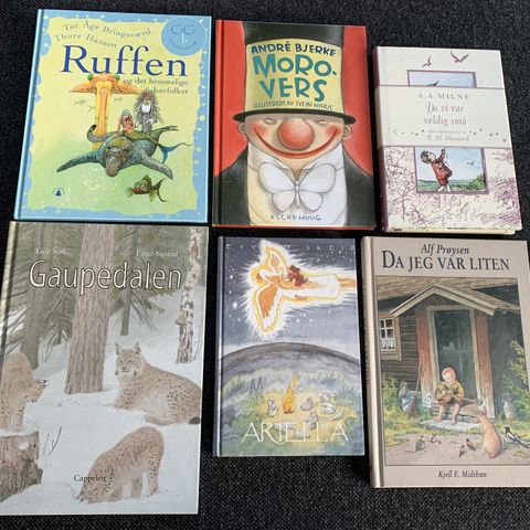 En liten samling med fine barne/billedbøker.