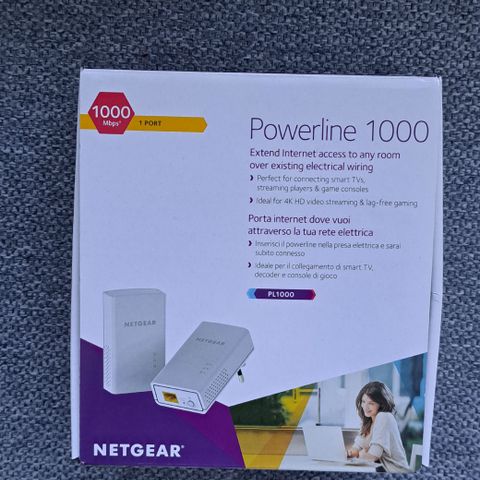 Netgear PowerLine 1000 Internett-forsterker