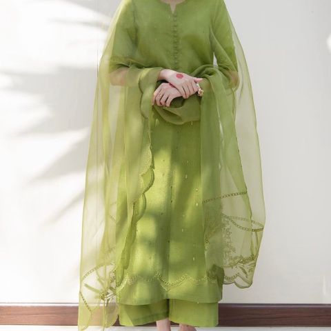 Indisk/Pakistansk klær brand new green 3pcs dress