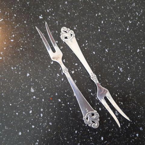 Silhouet Koldt gafler 11,25 cm,  Sølvplett - Sender gjerne!