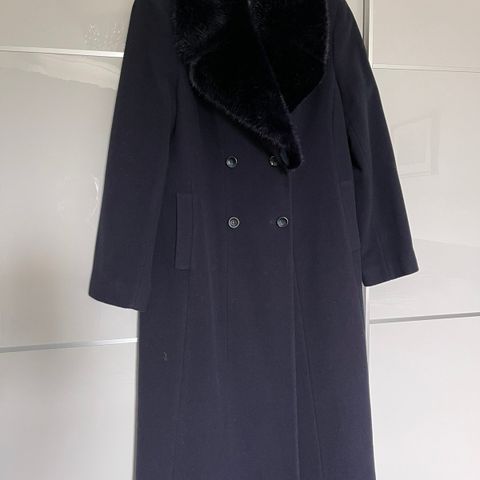 Ny kåpe - PRECIS  Faux Fur Collar Wool/Cashmere Blend str 16 (UK)