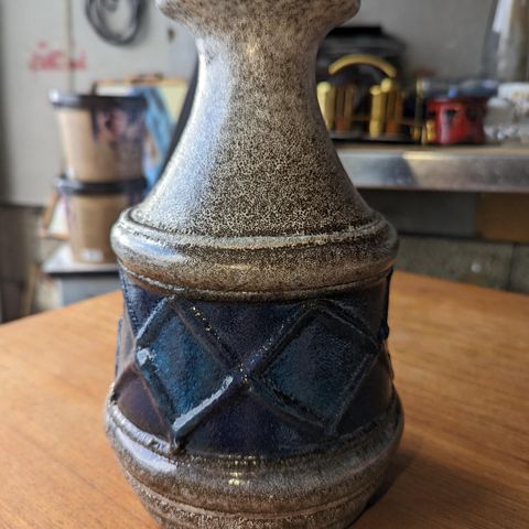 Håndmalt RETRO vase fra tyske Strehla (25,5 cm)