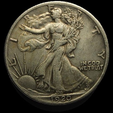 Half Dollar fra 1920-D USA sjelden og gode kvalitet NY PRIS