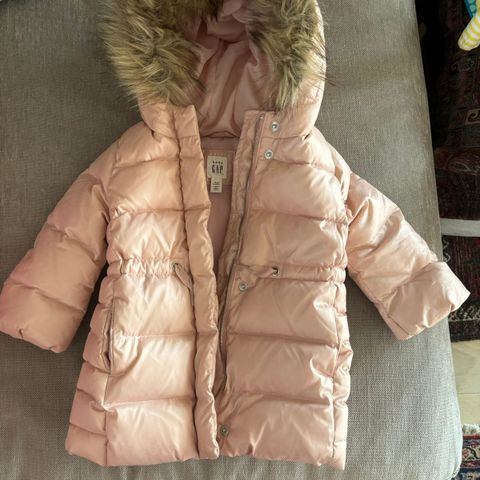 Baby GAP rosa dunjakke, str 18-24 mnd