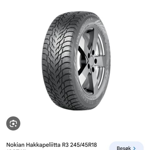 2 stk NYE Hakkapeliita R3 vinterdekk (245/45 R18)