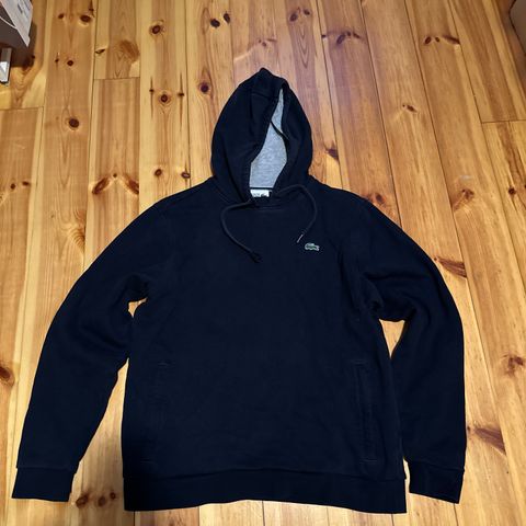 Lacoste hoodie blå str L