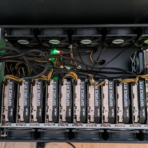 GPU mining rigg med 9stk RTX 3060