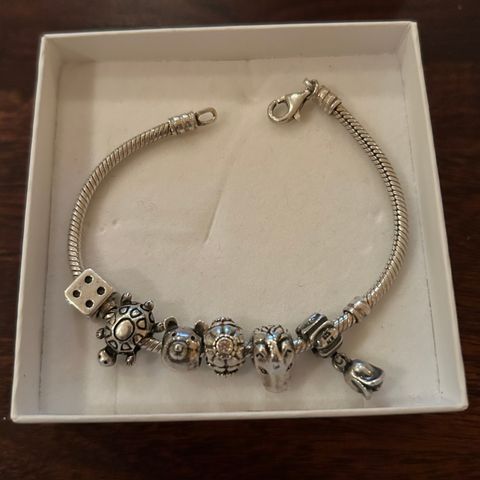 Vintage Pandora charms armbånd