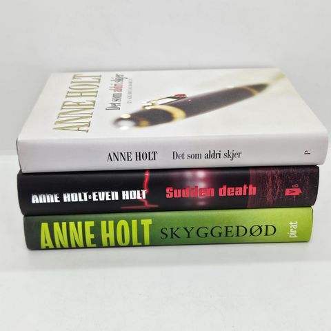 3 stk Anne Holt hardcover bøker