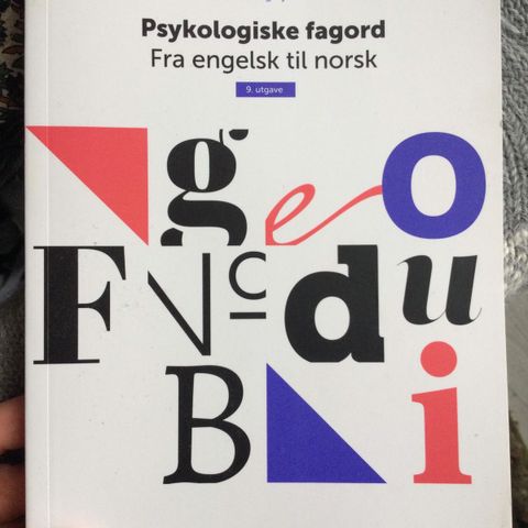 Ordbok psykologi, norsk-engelsk