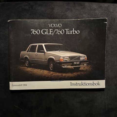 instruksjonsbok VOLVO 760 GLE / TURBO