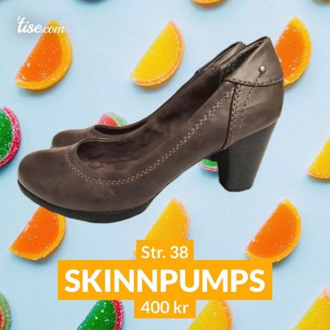 Skinnsko / pumps / heels by Softline. Str 38