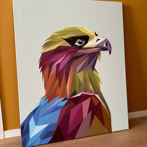 Lerret Graphic Eagle 80x 100cm