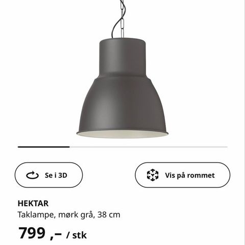 2 stk moderne taklamper «Hektar»