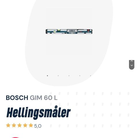 Bosch hellingsmåler med laser