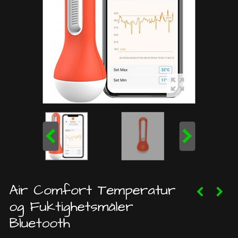 Fuktmåler og temperaturmåler