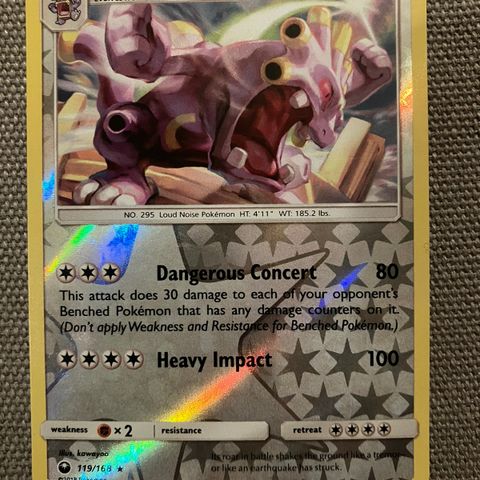 Exploud 119/168 Reverse holo Pokemon kort