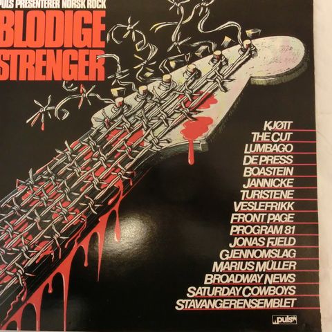 Blodige Strenger - Puls presenterer Norsk rock (m/Utb. cover)