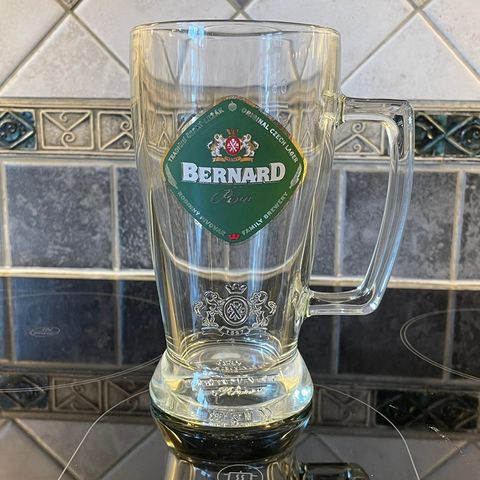 Bernard øl glass fra Praha