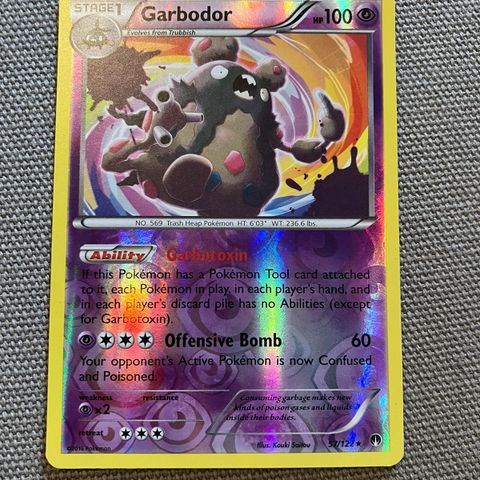 Garbodor Holo Pokemon kort 57/122