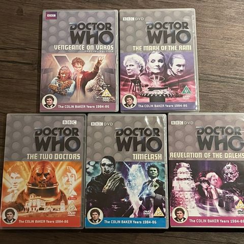 5 Doctor Who(6th Doctor) på DVD