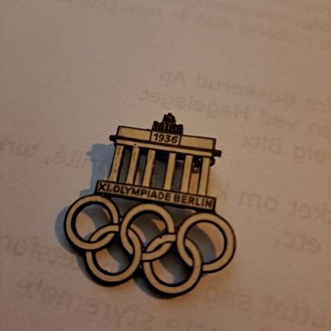 Berlin OL 1936 Olympiaden,skjelden brosche/pins.