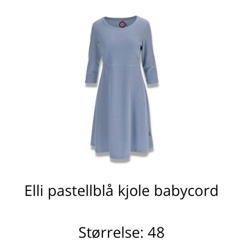 Elli pastellblå kjole babycord str. 48 fra ko:ko Norway