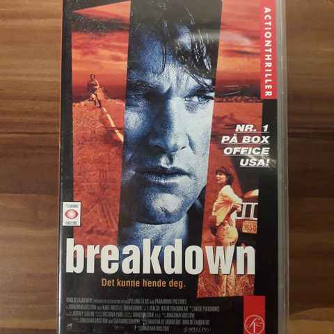 "Breakdown" (1997) på VHS - norsk tekst