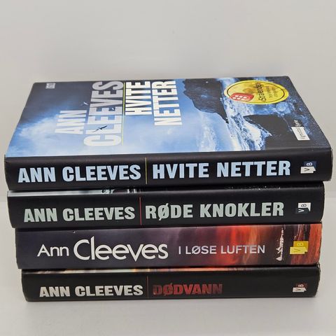 4 stk Ann Cleeves hardcover bøker