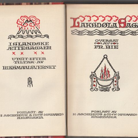 Laksdøla Saga Islandske  Ættesagaer  Oversat av Fr. Bie 1924 Innb.