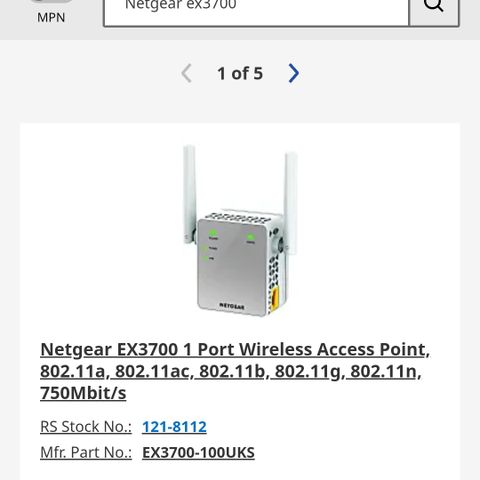 Netgear EX3700 ruter extender