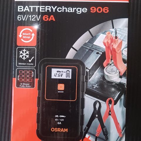 Ny Osram Battery Charge 906  Batterilader