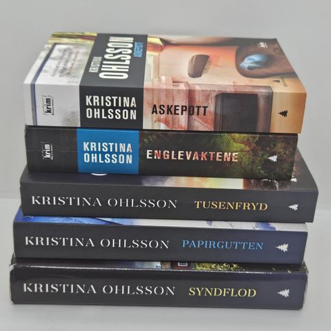 5 stk Kristina Ohlsson bøker