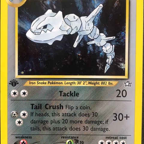 Steelix 1st edition holo pokemon kort pokemonkort