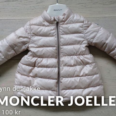 Moncler tynn dunjakke