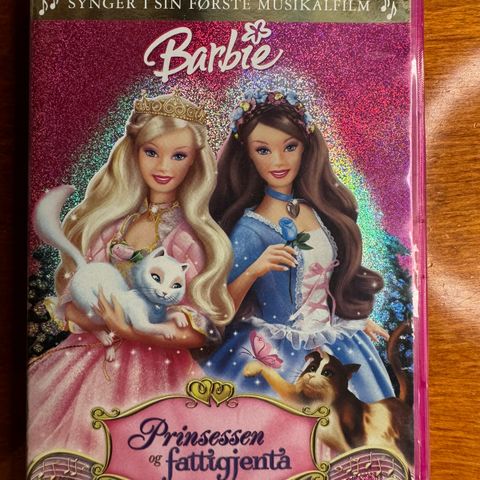 Barbie Prinsessen og fattigjenta dvd  🔥som ny!!