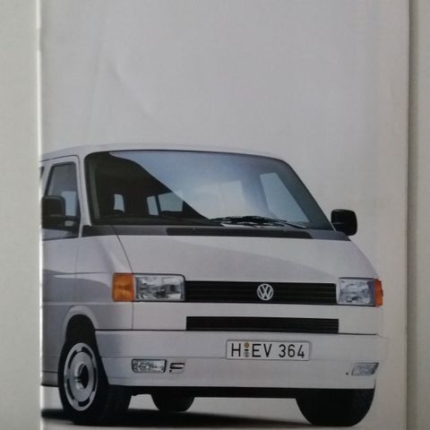 VOLKSWAGEN CARAVELLE T4 -brosjyre. ( NORSK )