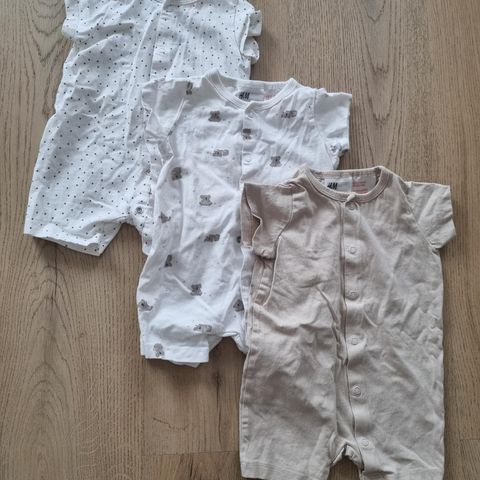 3-pack pyjamasoverall i bomul Str. 62