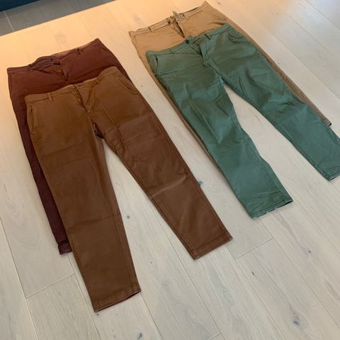 4 stk chinos herre str 36/32. Levis, Tom Tailor, Matinique