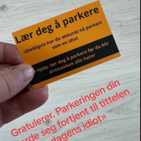 Elendig parkering? Si i fra!