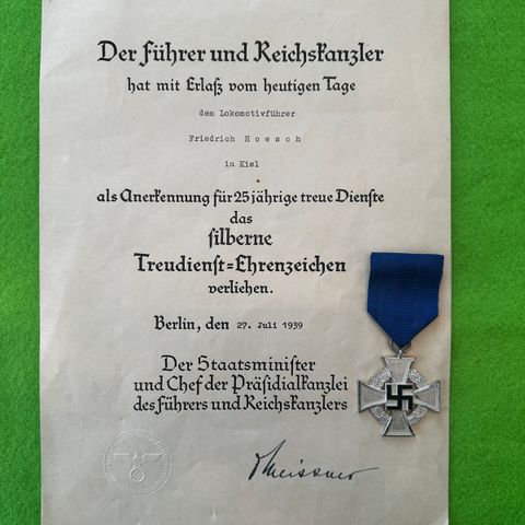 Tysk fortjeneste medalje