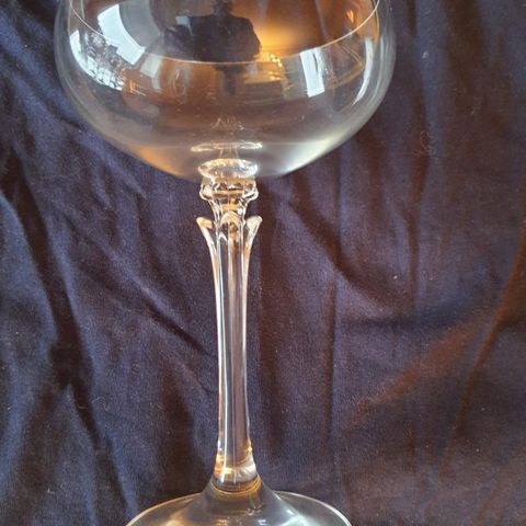 8 stk gamle champagne glass