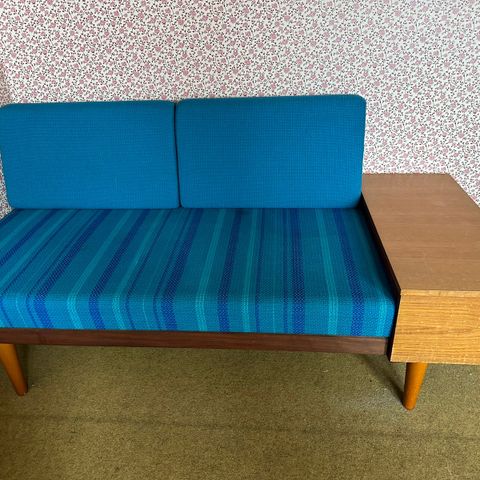 Vintage sovesofa/daybed med teakbord