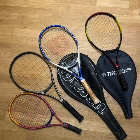 Fire solide tennisracketer - ny pris