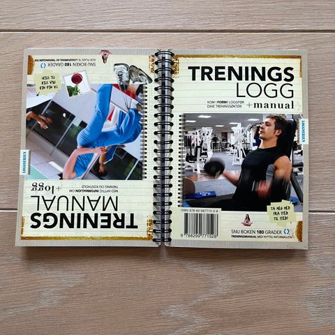 Bok 2 i 1: Treningsmanual+logg: med info om trening og kosthold