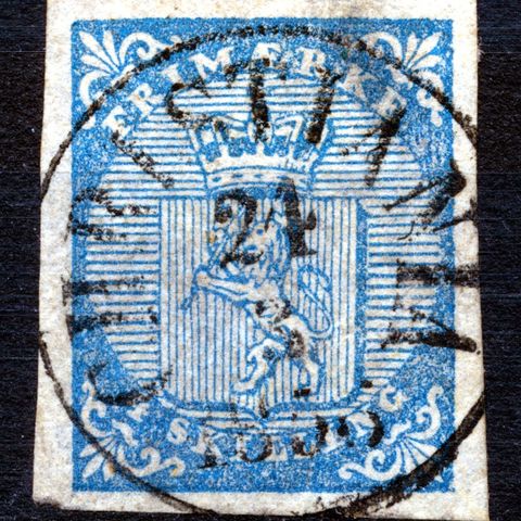 ** 4 SKILL NK 1. ** STPL CHRISTIANIA 1856. GODE MARGER & LUX STEMPEL ** REF.S464