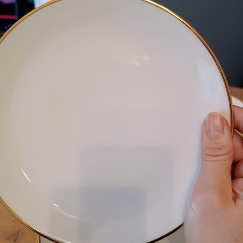 Tysk hvit porselen tallerken fra Thomas