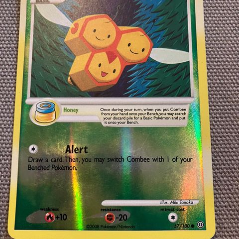 Combee 57/100 Reverse holo Pokemon kort 2008