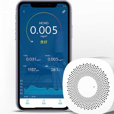 Bluetooth luftkvalitetsmåler Måler  CO2, TVOC, HCHO, Temp  Xiaomei Smart APP